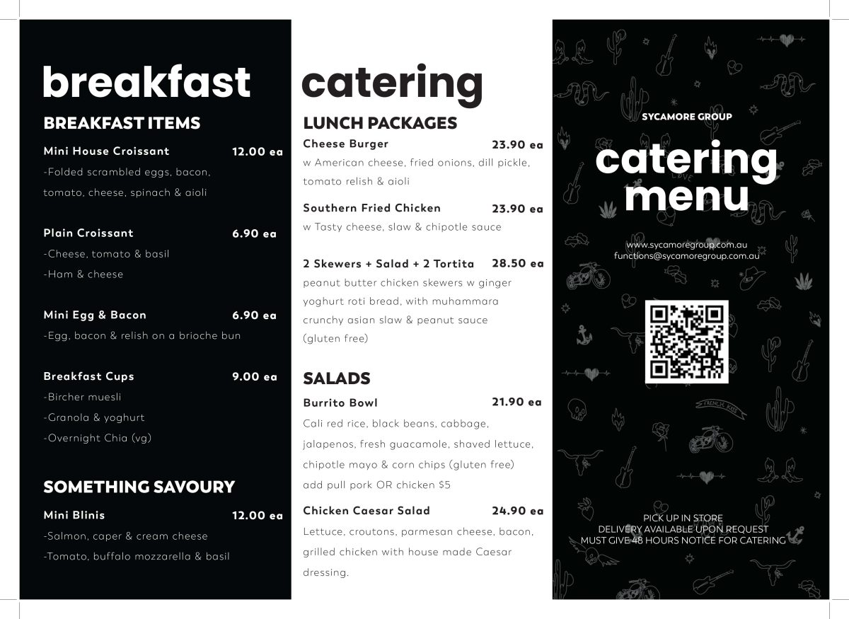 Autumn Leaves Melbourne Menu